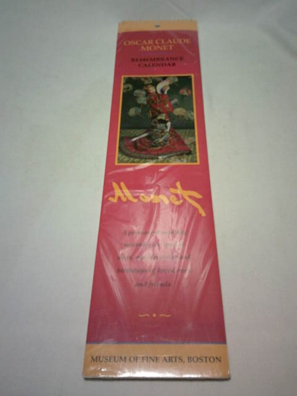 NEW VTG OSCAR CLAUDE MONET REMEMBERANCE CALENDAR MUSEUM OF FINE ARTS, BOSTON 🔥